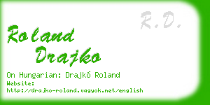 roland drajko business card