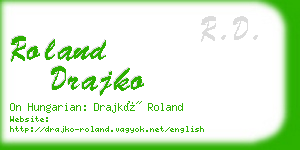 roland drajko business card